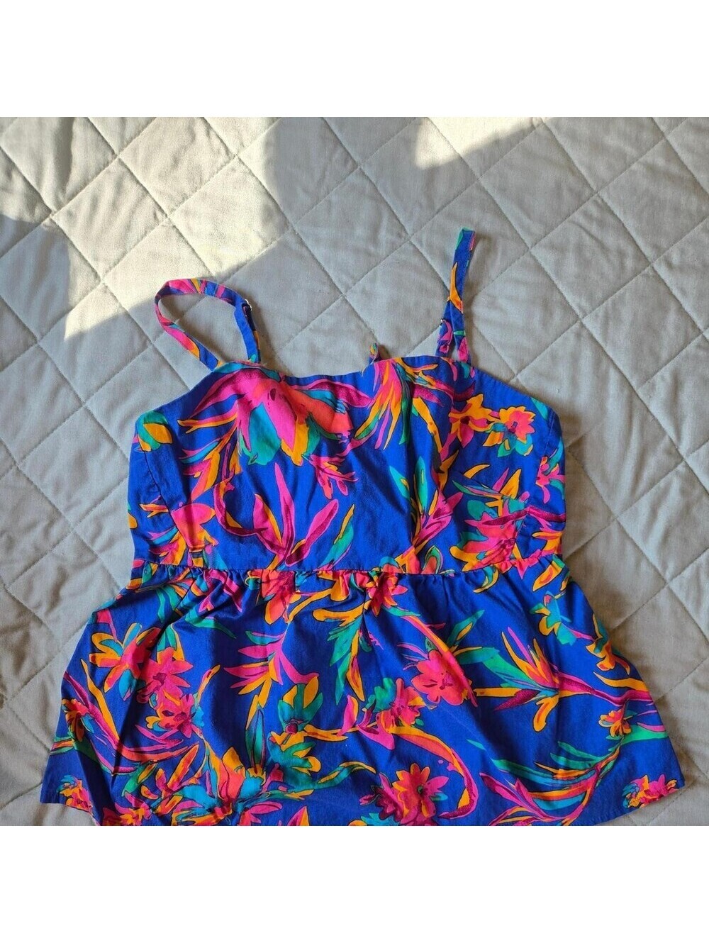 J.Crew Women's Multi colored floral peplum top